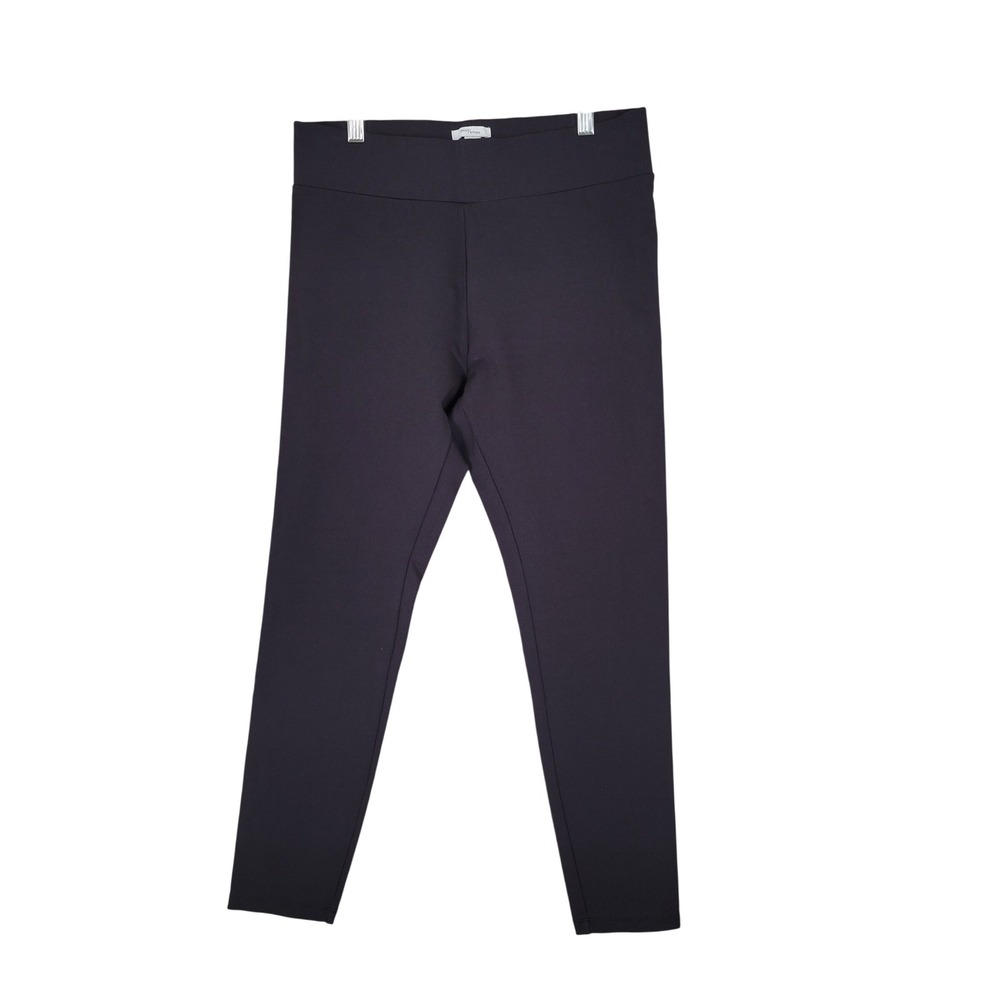 Daily Ritual Ponte Knit Leggings Womens Medium Black Slim Fit Pull On Pants